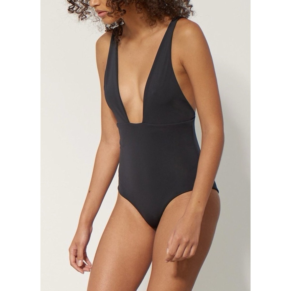 Mara Hoffman Audrey Luxury One Piece Swimsuit Womens XL Deep Plunge Resortwear